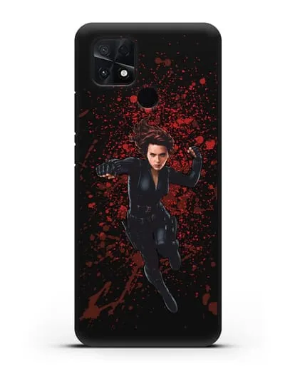 Чехол с иллюстрацией Чёрная Вдова силиконовый для Xiaomi Poco C40