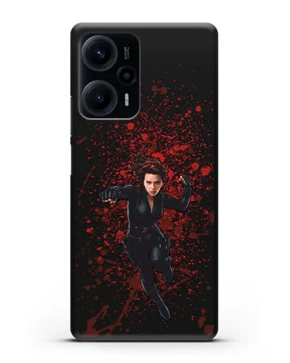 Чехол с иллюстрацией Чёрная Вдова силиконовый для Xiaomi Poco F5