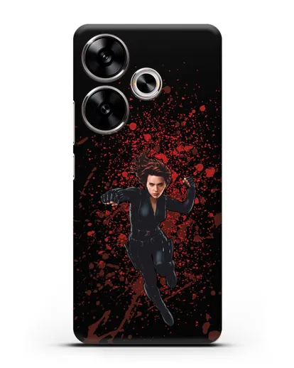 Чехол с иллюстрацией Чёрная Вдова силиконовый для Xiaomi Poco F6