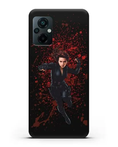 Чехол с иллюстрацией Чёрная Вдова силиконовый для Xiaomi Poco M5