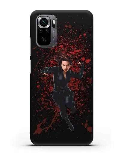 Чехол с иллюстрацией Чёрная Вдова силиконовый для Xiaomi Poco M5s