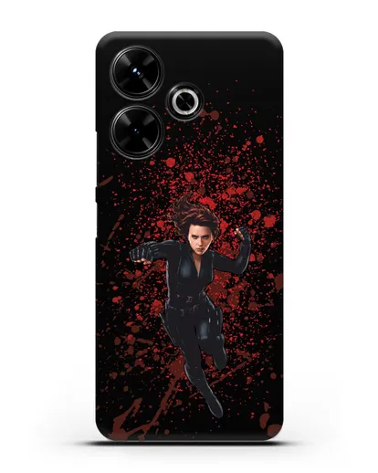 Чехол с иллюстрацией Чёрная Вдова силиконовый для Xiaomi Poco M6