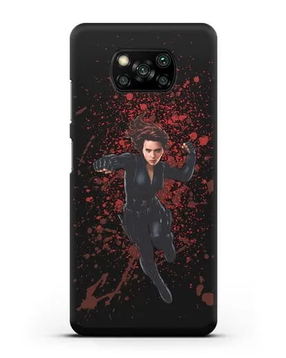 Чехол с иллюстрацией Чёрная Вдова силиконовый для Xiaomi Poco X3