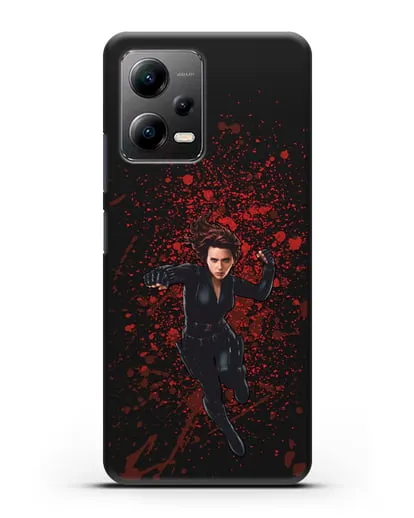 Чехол с иллюстрацией Чёрная Вдова силиконовый для Xiaomi Poco X5