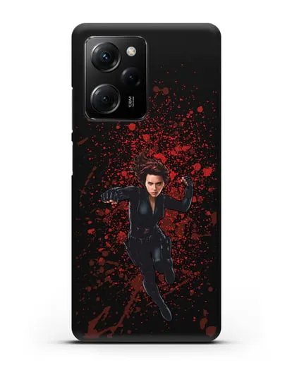 Чехол с иллюстрацией Чёрная Вдова силиконовый для Xiaomi Poco X5 Pro