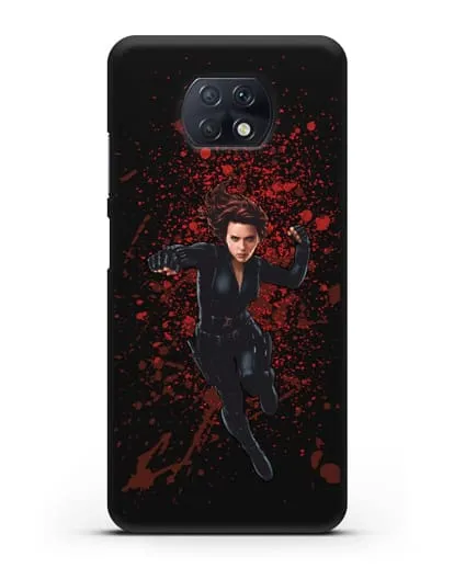 Чехол с иллюстрацией Чёрная Вдова силиконовый для Xiaomi Redmi Note 9T