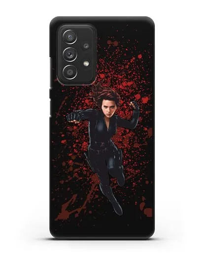 Чехол с иллюстрацией Чёрная Вдова силиконовый для Samsung Galaxy A53