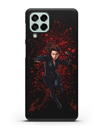 Чехол с иллюстрацией Чёрная Вдова силиконовый для Samsung Galaxy M53 [SM-M536]