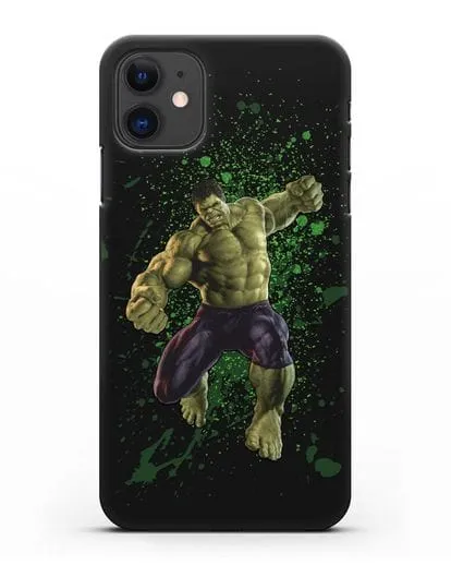 Чехол с иллюстрацией Халк силиконовый для iPhone 11