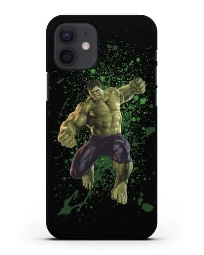 Чехол с иллюстрацией Халк силиконовый для iPhone 12