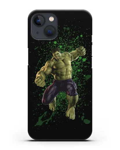 Чехол с иллюстрацией Халк силиконовый для iPhone 13
