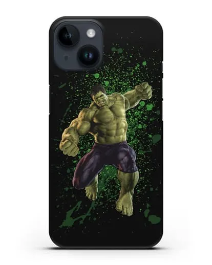 Чехол с иллюстрацией Халк силиконовый для iPhone 14