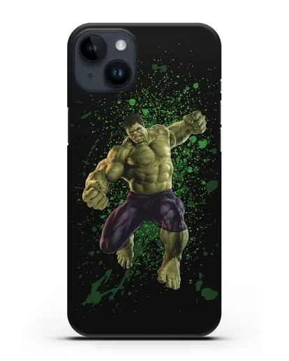 Чехол с иллюстрацией Халк силиконовый для iPhone 14 Plus
