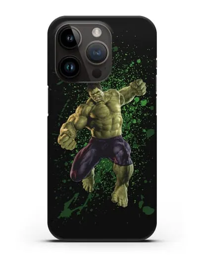 Чехол с иллюстрацией Халк силиконовый для iPhone 14 Pro