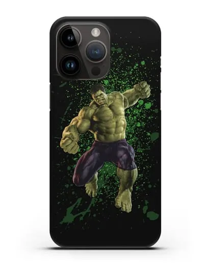 Чехол с иллюстрацией Халк силиконовый для iPhone 14 Pro Max