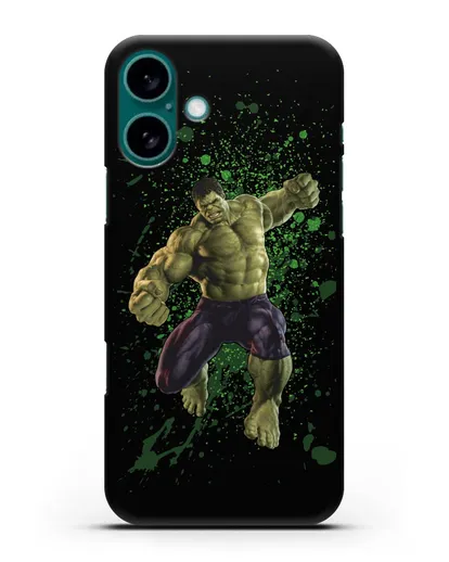 Чехол с иллюстрацией Халк силиконовый для iPhone 16 Plus