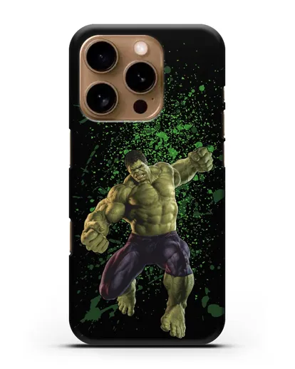 Чехол с иллюстрацией Халк силиконовый для iPhone 16 Pro