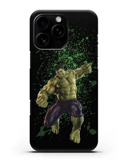 Чехол с иллюстрацией Халк силиконовый для iPhone 16 Pro Max