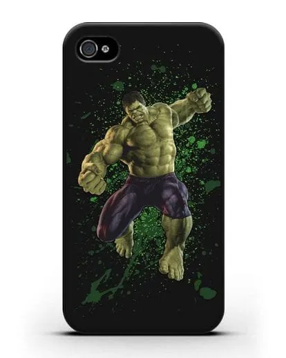 Чехол с иллюстрацией Халк силиконовый для iPhone 4/4s