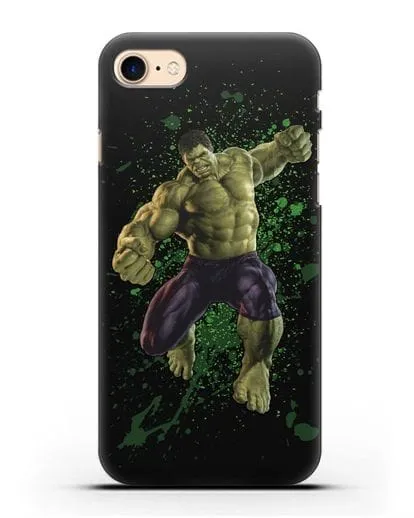 Чехол с иллюстрацией Халк силиконовый для iPhone 7
