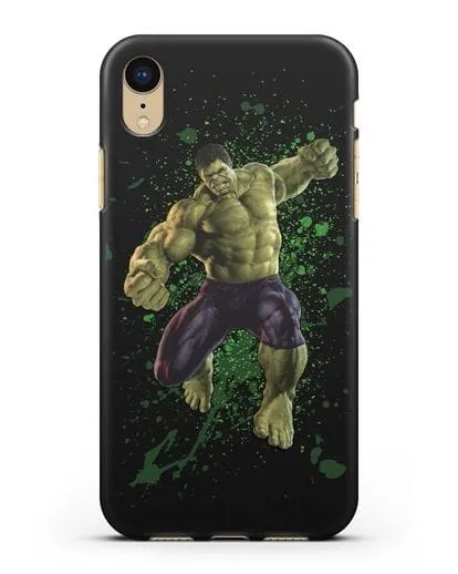 Чехол с иллюстрацией Халк силиконовый для iPhone XR
