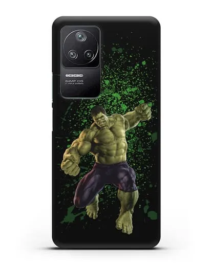 Чехол с иллюстрацией Халк силиконовый для Xiaomi Poco F4