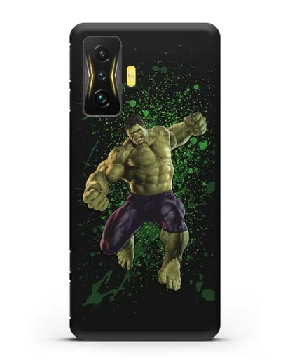 Чехол с иллюстрацией Халк силиконовый для Xiaomi Poco F4 GT