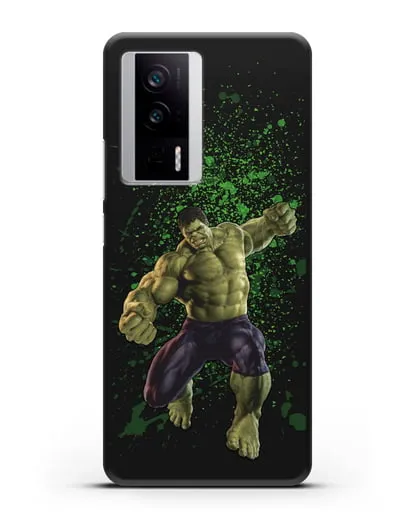 Чехол с иллюстрацией Халк силиконовый для Xiaomi Poco F5 Pro