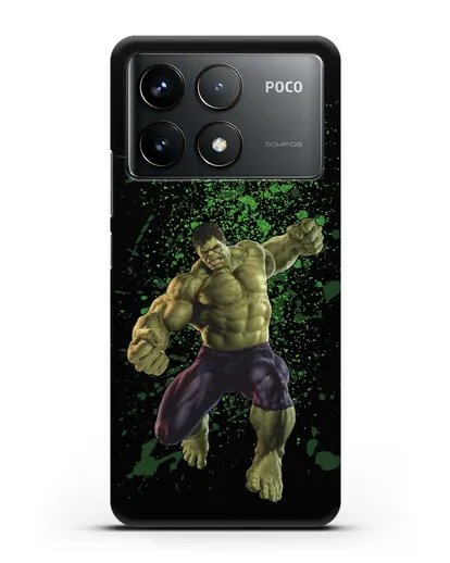 Чехол с иллюстрацией Халк силиконовый для Xiaomi Poco F6 Pro