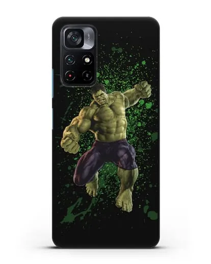 Чехол с иллюстрацией Халк силиконовый для Xiaomi Poco M4 Pro 5G