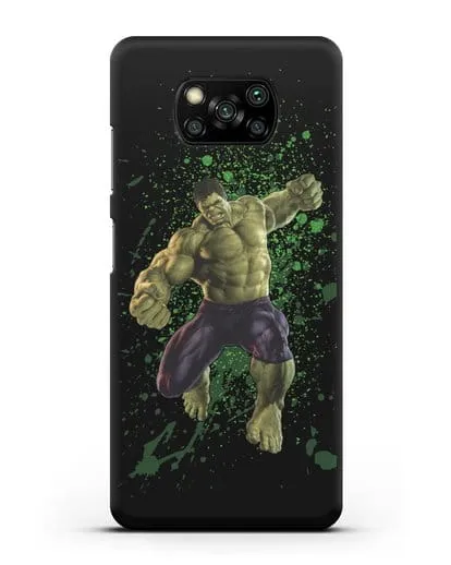 Чехол с иллюстрацией Халк силиконовый для Xiaomi Poco X3