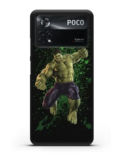 Чехол с иллюстрацией Халк силиконовый для Xiaomi Poco X4 Pro