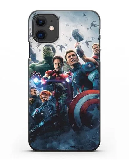 Чехол с иллюстрацией Мстители силиконовый для iPhone 11