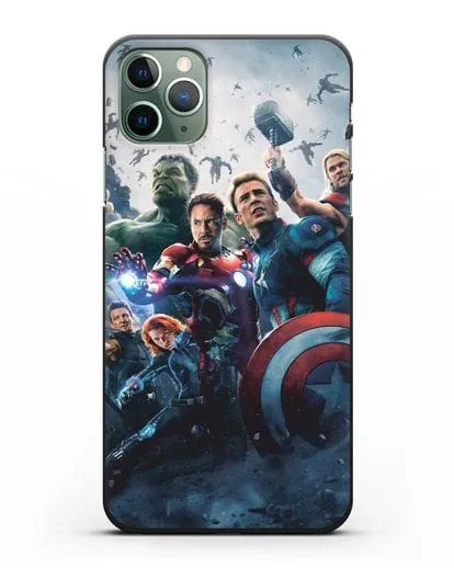 Чехол с иллюстрацией Мстители силиконовый для iPhone 11 Pro