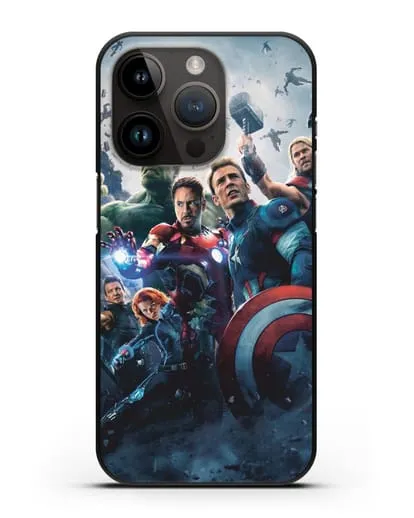 Чехол с иллюстрацией Мстители силиконовый для iPhone 14 Pro
