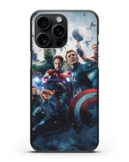 Чехол с иллюстрацией Мстители силиконовый для iPhone 15 Pro Max