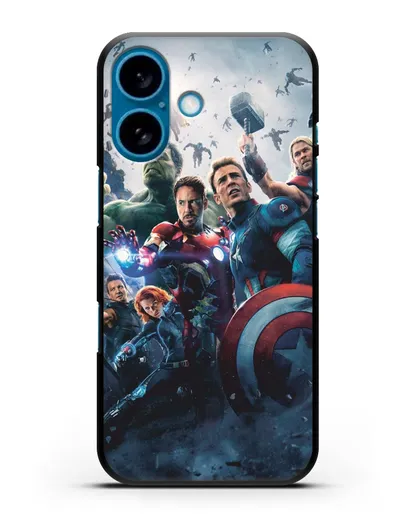 Чехол с иллюстрацией Мстители силиконовый для iPhone 16