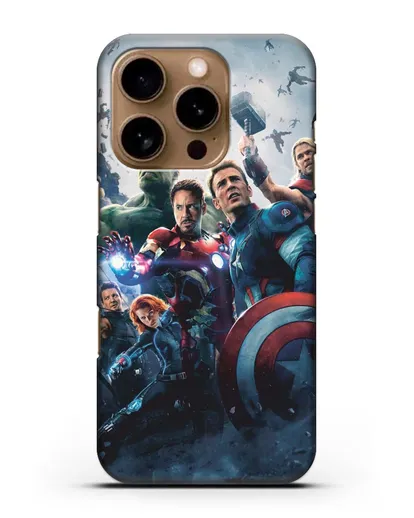 Чехол с иллюстрацией Мстители силиконовый для iPhone 16 Pro