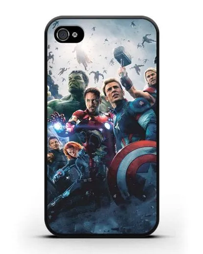 Чехол с иллюстрацией Мстители силиконовый для iPhone 4/4s