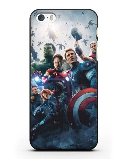 Чехол с иллюстрацией Мстители силиконовый для iPhone 5/5s/SE