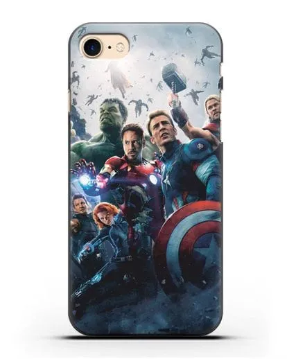 Чехол с иллюстрацией Мстители силиконовый для iPhone 8