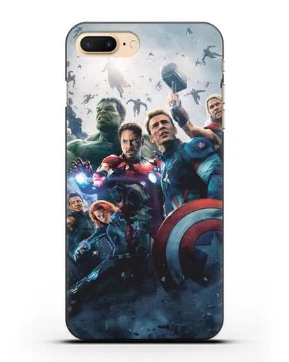 Чехол с иллюстрацией Мстители силиконовый для iPhone 8 Plus