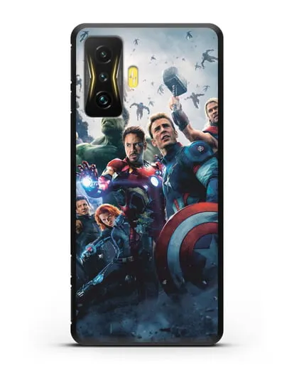 Чехол с иллюстрацией Мстители силиконовый для Xiaomi Poco F4 GT