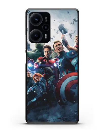 Чехол с иллюстрацией Мстители силиконовый для Xiaomi Poco F5