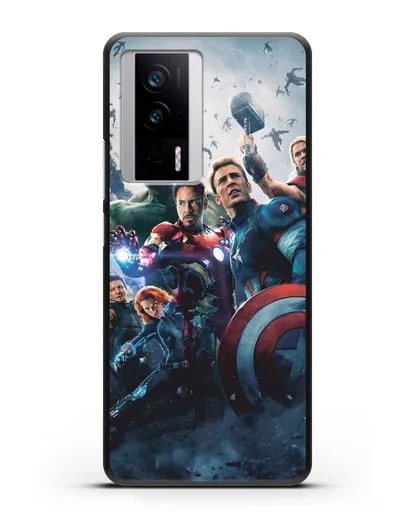 Чехол с иллюстрацией Мстители силиконовый для Xiaomi Poco F5 Pro