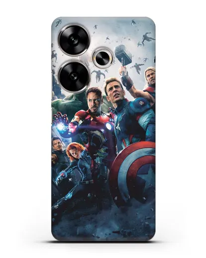 Чехол с иллюстрацией Мстители силиконовый для Xiaomi Poco F6