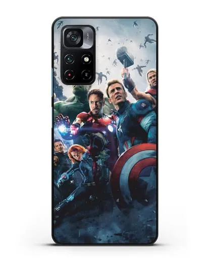 Чехол с иллюстрацией Мстители силиконовый для Xiaomi Poco M4 Pro 5G