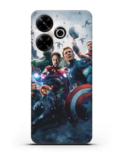 Чехол с иллюстрацией Мстители силиконовый для Xiaomi Poco M6