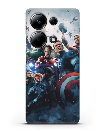 Чехол с иллюстрацией Мстители силиконовый для Xiaomi Poco M6 Pro