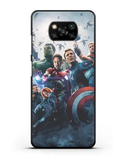 Чехол с иллюстрацией Мстители силиконовый для Xiaomi Poco X3